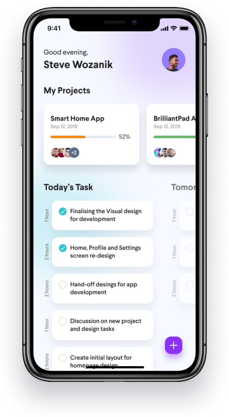 Screenshot of the app